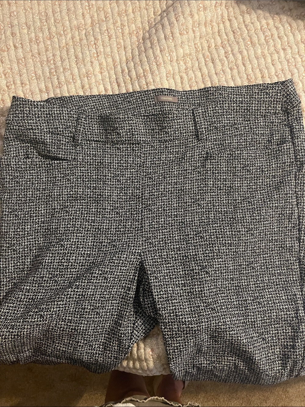 Maurices Black & White Tweed-Style Dress Pants